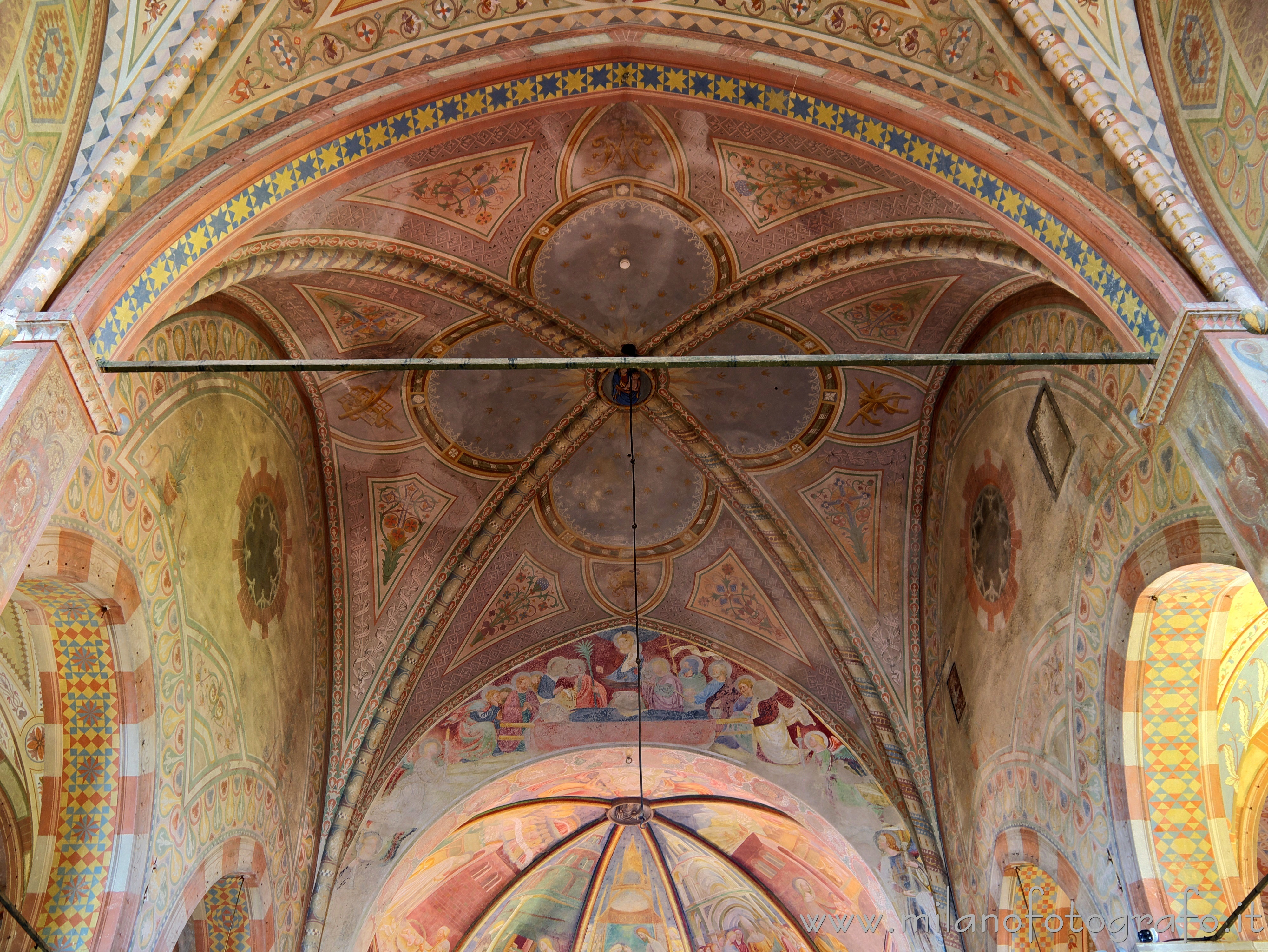 Castiglione Olona (Varese, Italy) - Ceiling of the last span of the central nave of the Collegiate Church of Saints Stephen and Lawrence